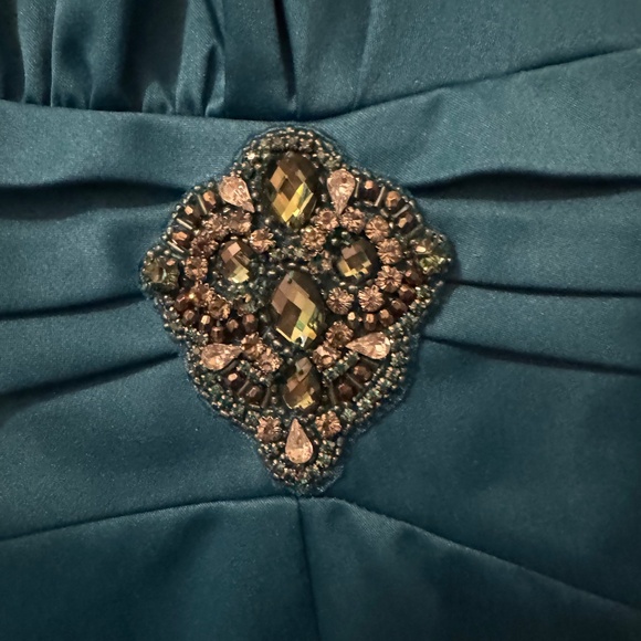 NWT Goldwater Creek Teal Dress with Jewel Detail - Picture 2 of 5